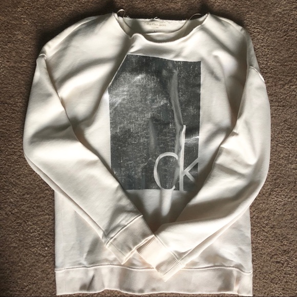 Sweaters - Calvin Klein Foil Logo Sweatshirt